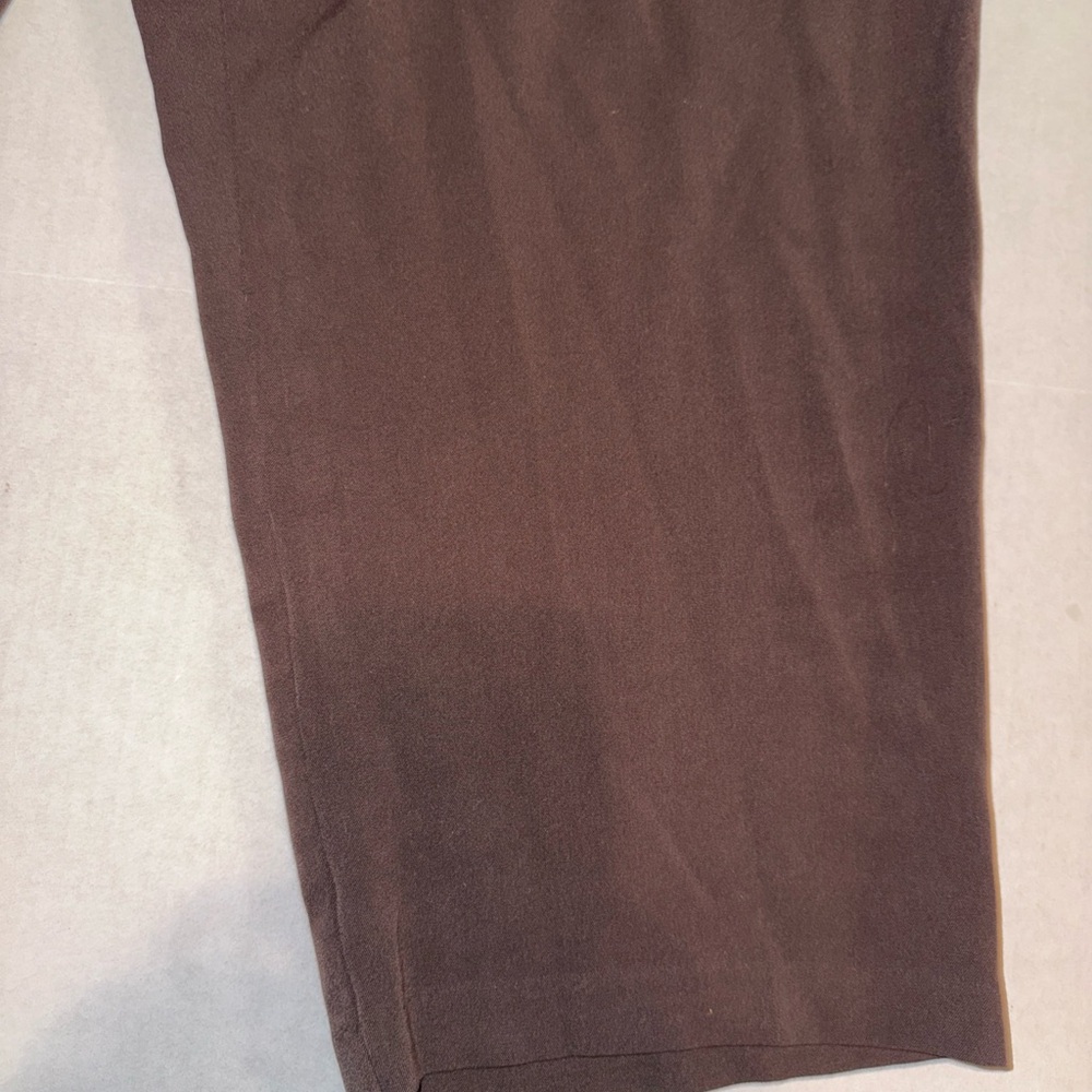 Briggs New York Brown Elastic Waist 2-Pocket Polyester Pants Size 22W - Picture 4 of 10